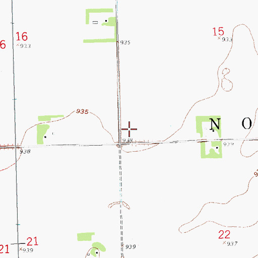 Topographic Map of Township of Normanna, ND