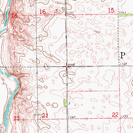 Topographic Map of Township of Pontiac, ND
