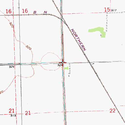 Topographic Map of Township of Addison, ND