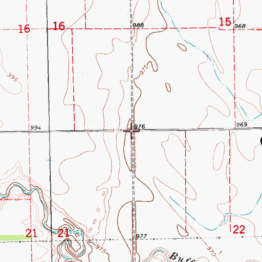 Topographic Map of Township of Gill, ND