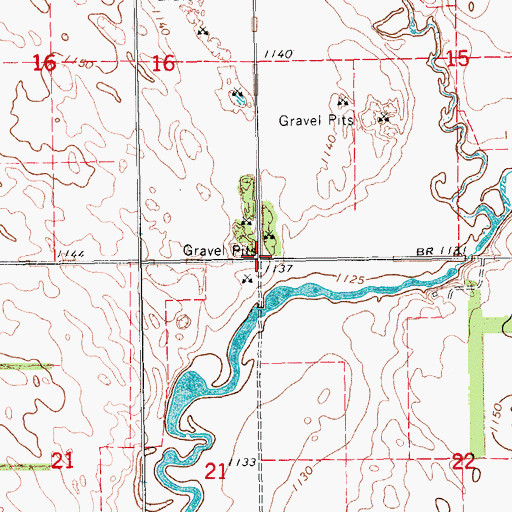 Topographic Map of Township of Hill, ND