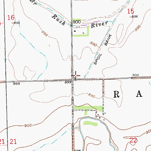 Topographic Map of Township of Raymond, ND
