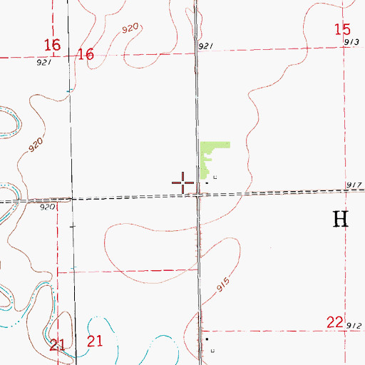 Topographic Map of Township of Harmony, ND