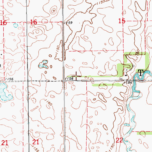 Topographic Map of Township of Tower, ND