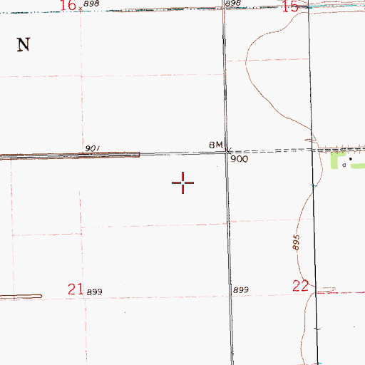 Topographic Map of Township of Berlin, ND
