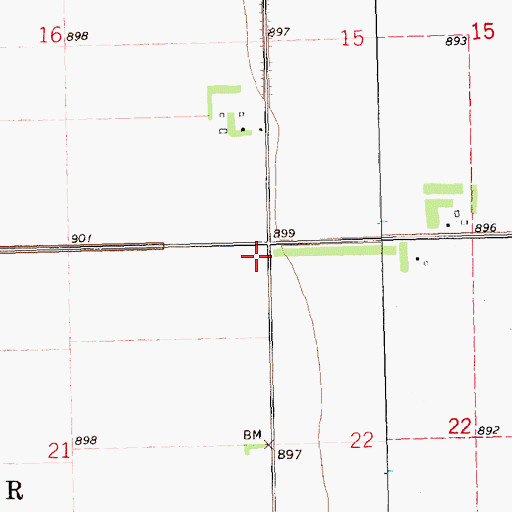 Topographic Map of Township of Gardner, ND