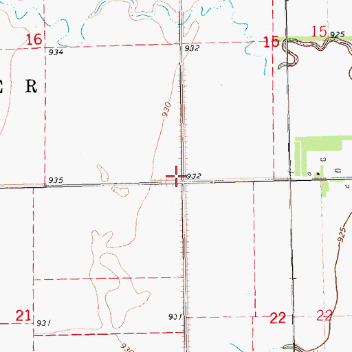 Topographic Map of Township of Rush River, ND