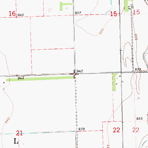 Topographic Map of Township of Gunkel, ND