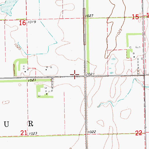 Topographic Map of Township of Arthur, ND