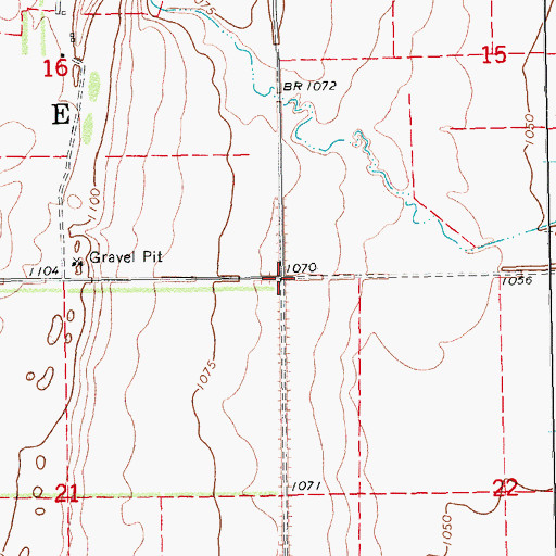 Topographic Map of Township of Empire, ND