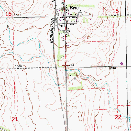Topographic Map of Township of Erie, ND