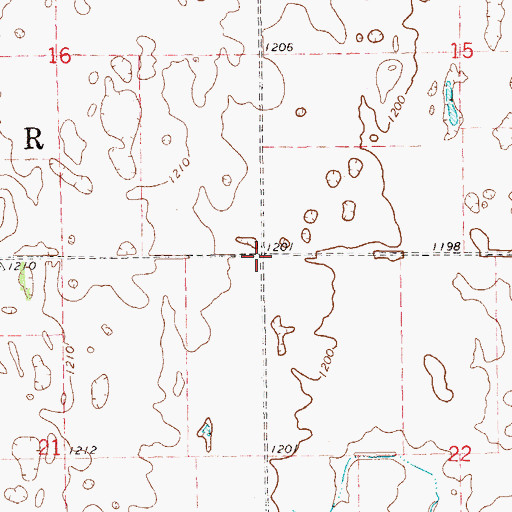 Topographic Map of Township of Ayr, ND