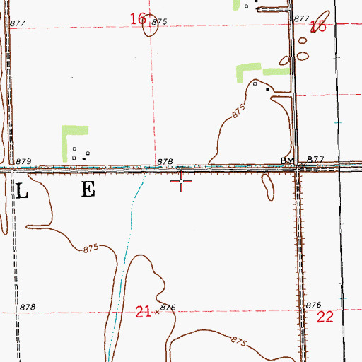 Topographic Map of Township of Noble, ND