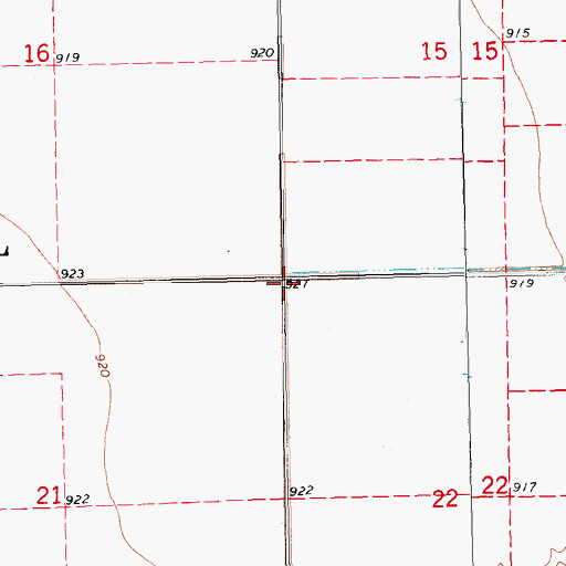 Topographic Map of Township of Bell, ND