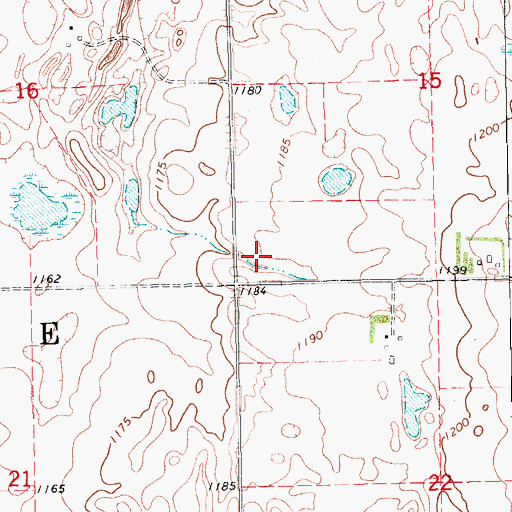 Topographic Map of Township of Page, ND