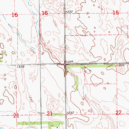 Topographic Map of Township of Raritan, ND