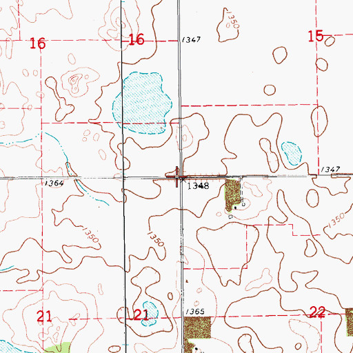 Topographic Map of Township of Norma, ND