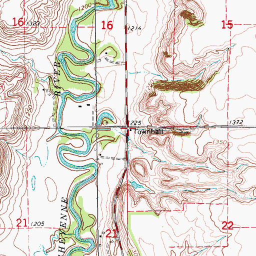 Topographic Map of Township of Marsh, ND