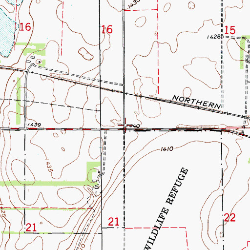 Topographic Map of Township of Hobart, ND