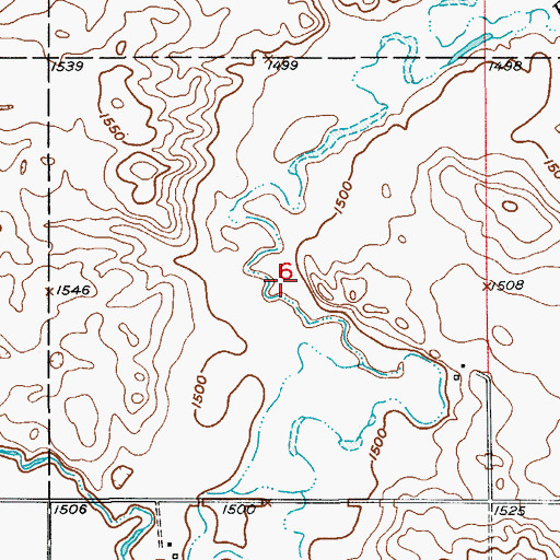 Topographic Map of Township of Beaver, ND