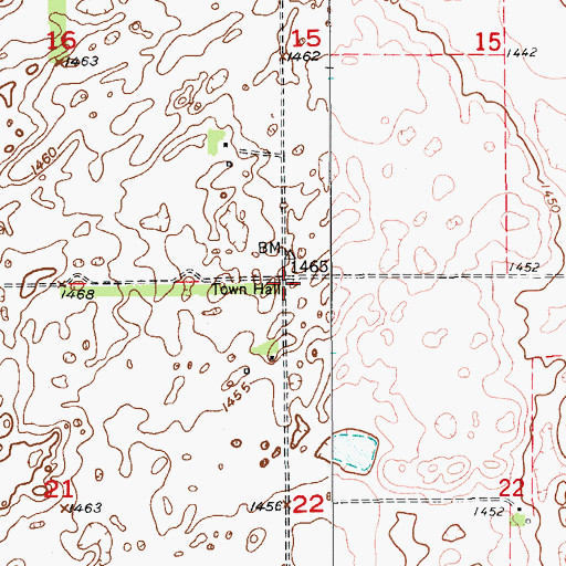 Topographic Map of Township of Winfield, ND