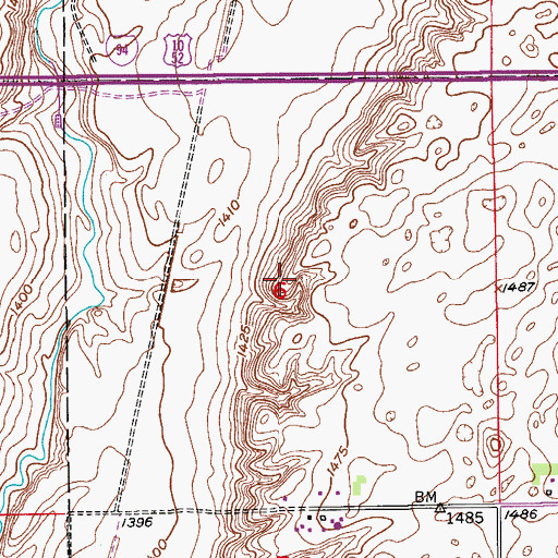 Topographic Map of Township of Homer (historical), ND