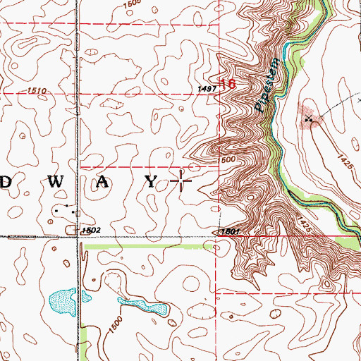 Topographic Map of Township of Midway, ND
