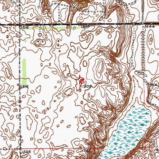 Topographic Map of Township of Albion, ND