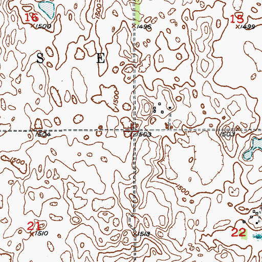Topographic Map of Township of Rose, ND