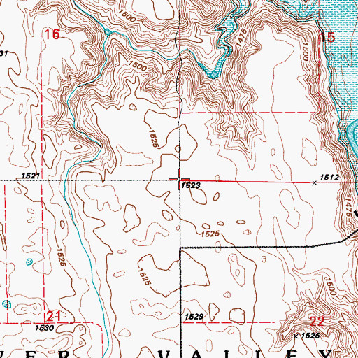 Topographic Map of Township of Jim River Valley, ND