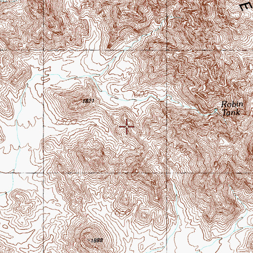 Topographic Map of Robin Tank, AZ
