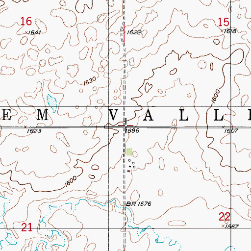 Topographic Map of Township of Pipestem Valley, ND