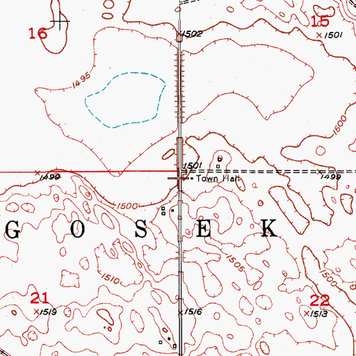 Topographic Map of Township of Nogosek, ND