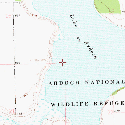 Topographic Map of Township of Ardoch, ND