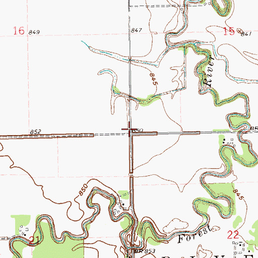 Topographic Map of Township of Forest River, ND