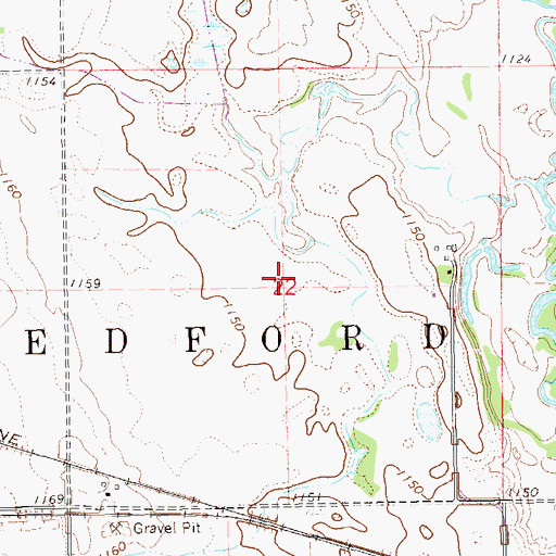 Topographic Map of Township of Midford, ND