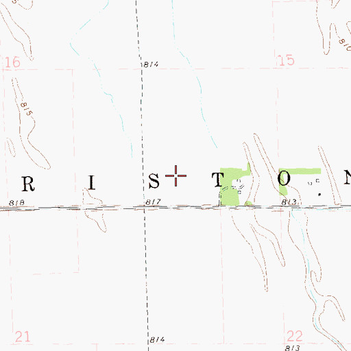 Topographic Map of Township of Harriston, ND