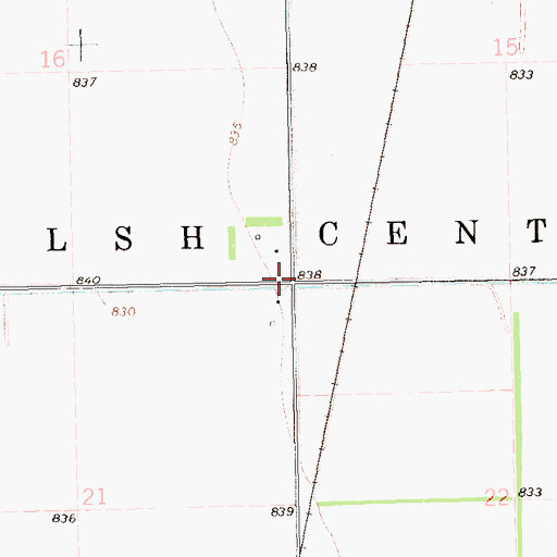 Topographic Map of Township of Walsh Centre, ND