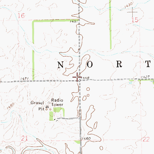 Topographic Map of Township of Norton, ND