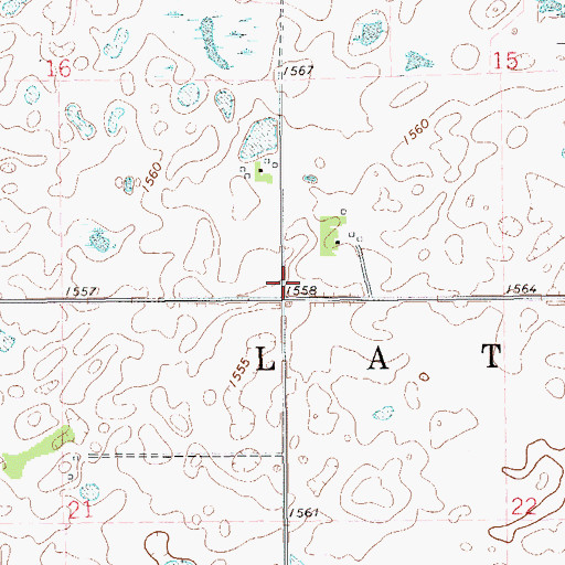 Topographic Map of Township of Latona, ND