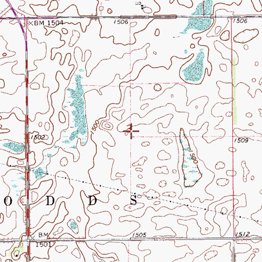 Topographic Map of Township of Kane, ND