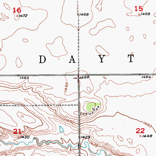 Topographic Map of Township of Dayton, ND