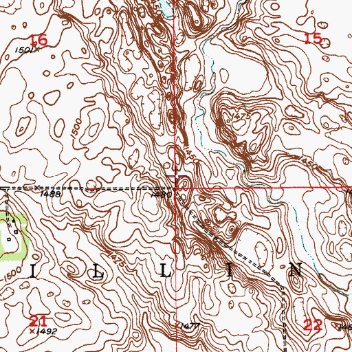 Topographic Map of Township of Illinois, ND