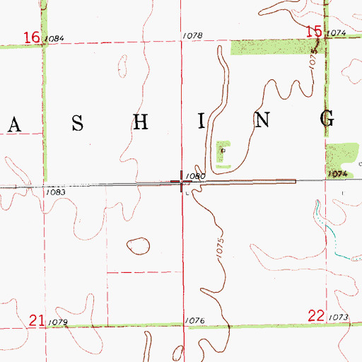 Topographic Map of Township of Washington, ND