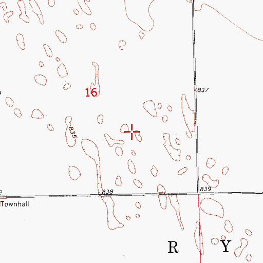 Topographic Map of Township of Rye, ND