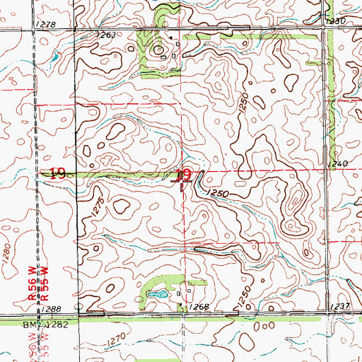 Topographic Map of Township of Larimore (historical), ND