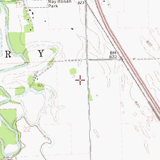 Topographic Map of Township of Ferry, ND