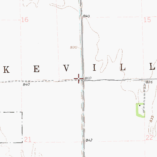 Topographic Map of Township of Lakeville, ND