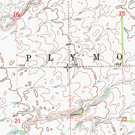 Topographic Map of Township of Plymouth, ND