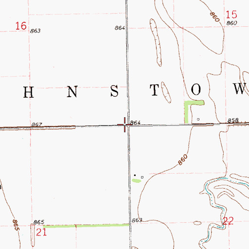 Topographic Map of Township of Johnstown, ND